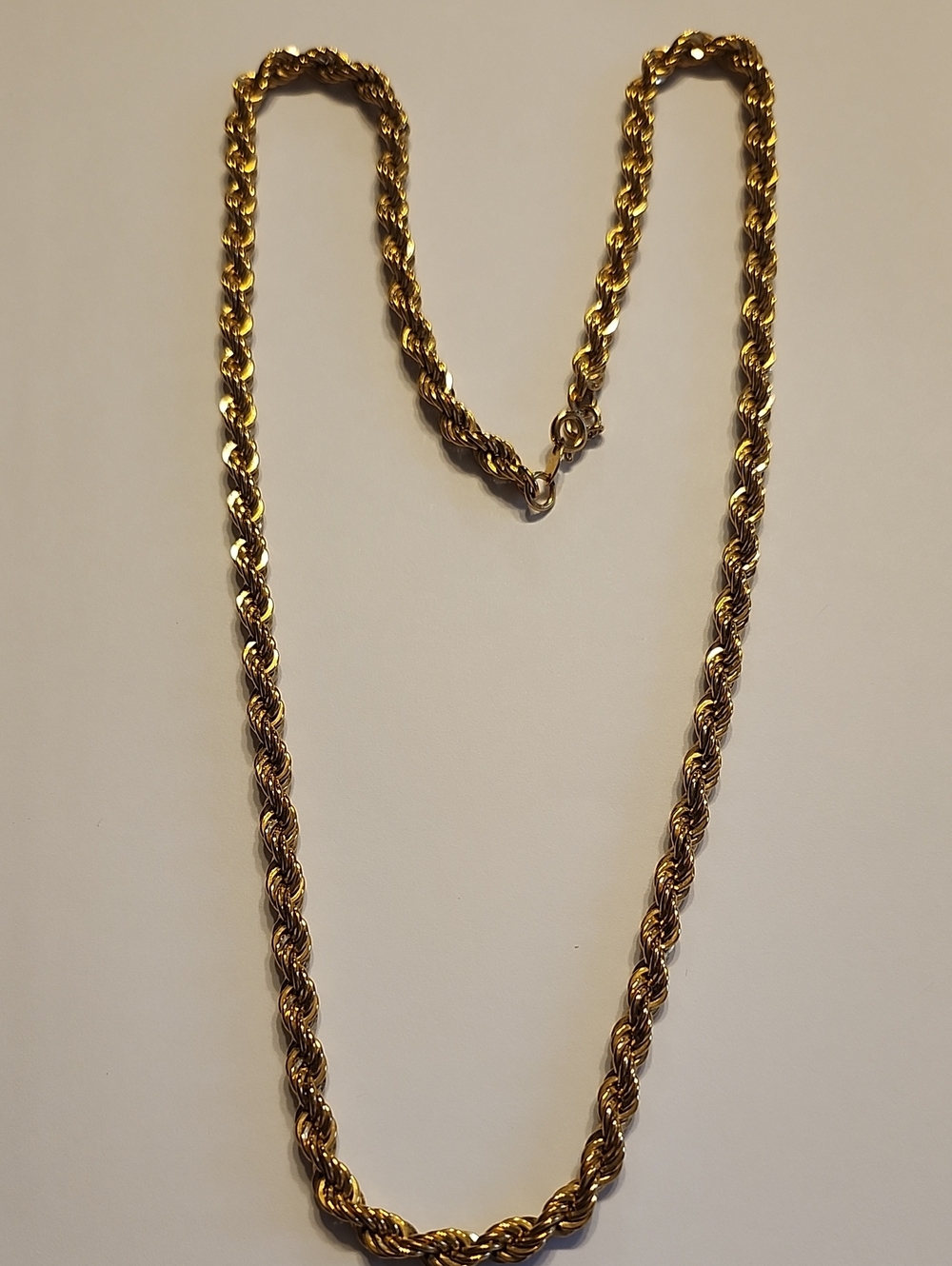 Trifari Gold Rope Chain Necklace - Women Jewelry